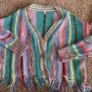 Pilcro Colorful Striped Cardigan